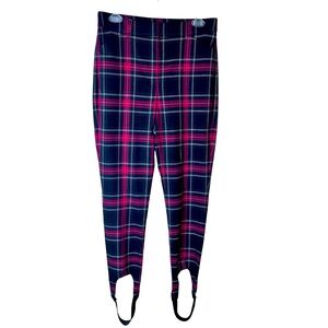 EXPRESS High Waisted Tartan Plaid Stirrup Leggings Size 8R. NWOT